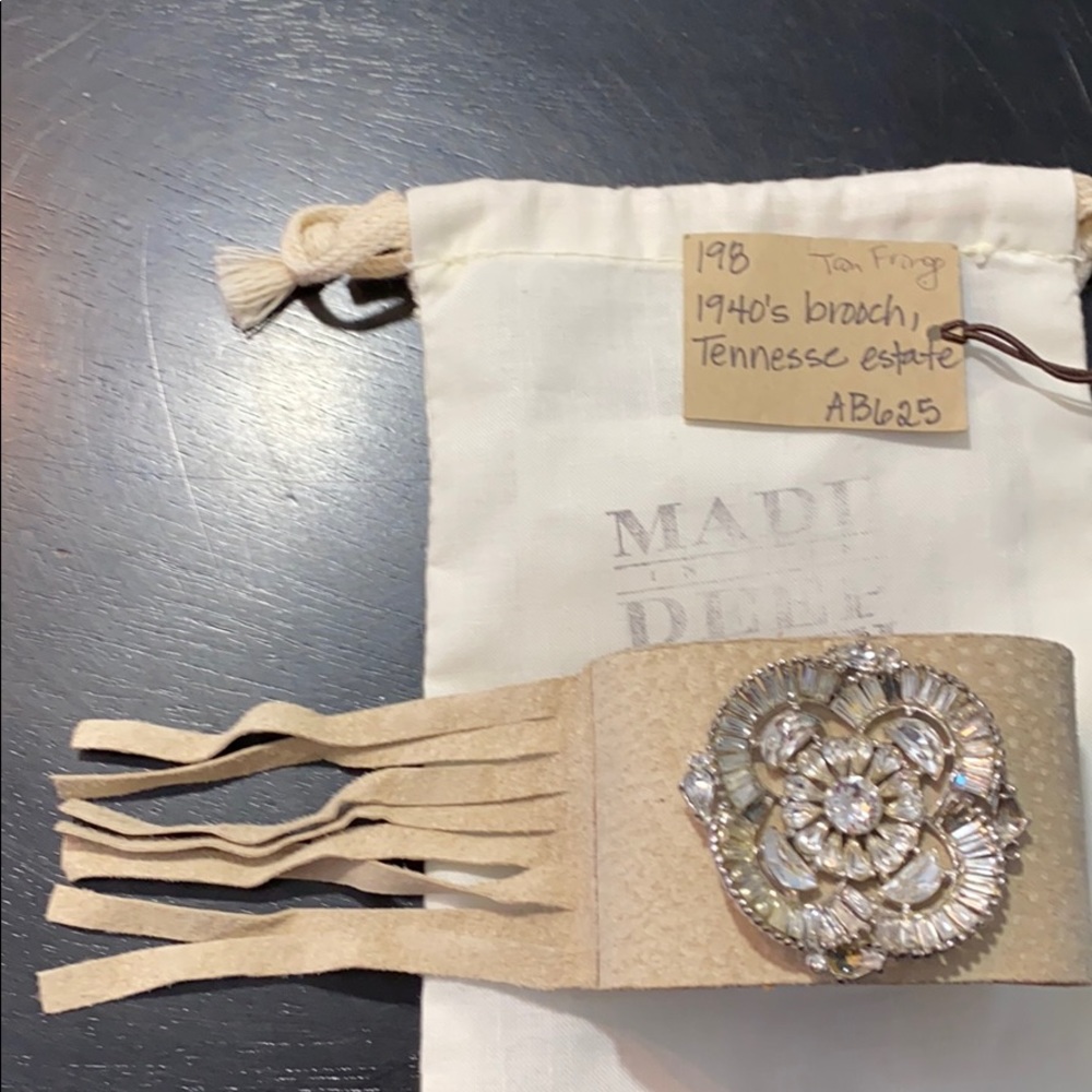 Vintage Made in the Deep South fringe cuff
